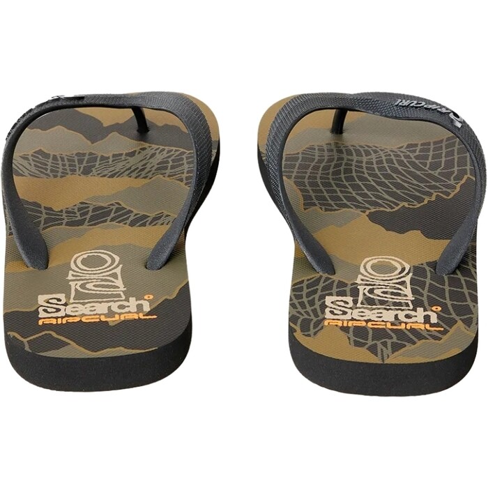 2024 Rip Curl Hombres Open Toe Search Bloom Flip Flop 1BFMOT - Black / Olive